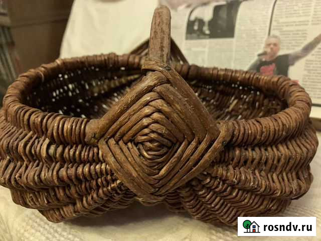 Корзина плетеная. СССР. Лоза. Винтаж Белгород - изображение 1