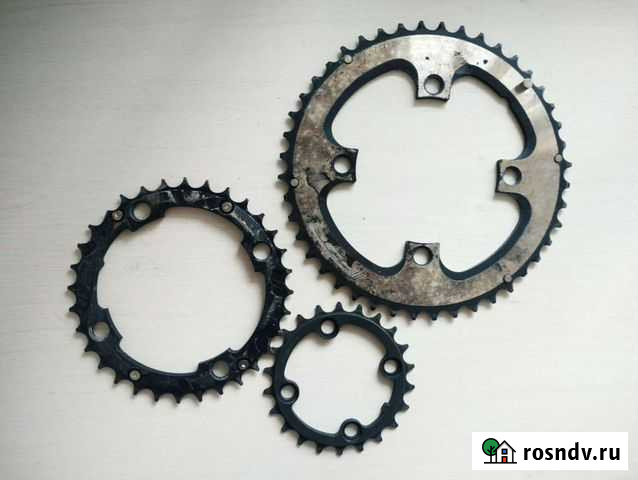 Комплект алюминиевых звёзд FSA 44/32/22t Москва - изображение 1