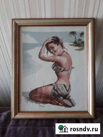 Вышивка Девушка на пляже Саранск - изображение 1