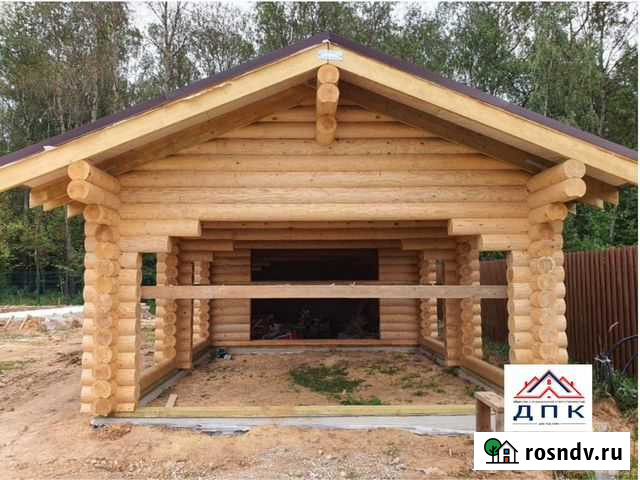 Гараж из бревна Россошь - изображение 1