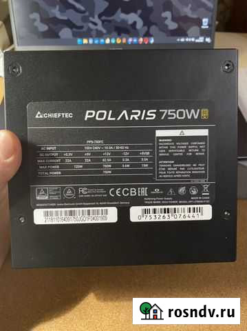 Блок питания chieftec polaris 750w gold Красноярск - изображение 1