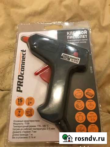 Клеевой пистолет Proconnect 15 Вт, 12-0102, новый Казань - изображение 1