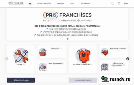 Проверенные франшизы. Сайт каталог франшиз Москва