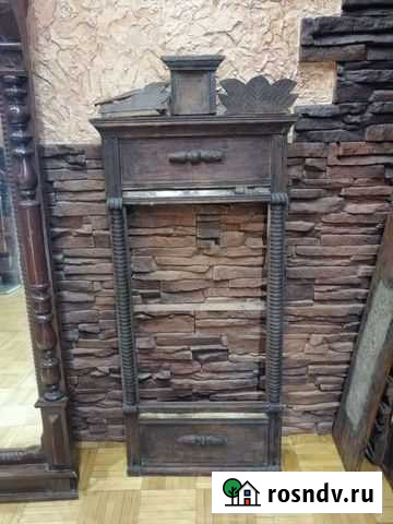 Старинная деревянная рамка с резьбой Бор - изображение 1