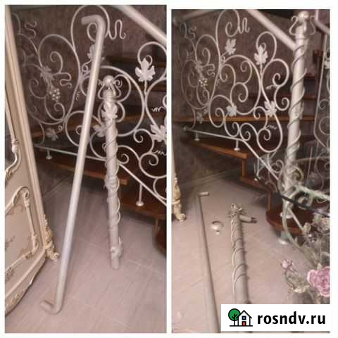 Кованый столб и перила виноградная лоза Ульяновск - изображение 1