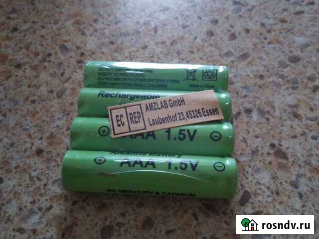 Аккумуляторные батарейки ааа мизинчиковые 1,5V Елабуга - изображение 1