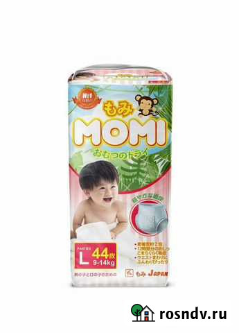Трусики Momi 4 (L) 9-14кг 44шт новые Гусь-Хрустальный - изображение 1