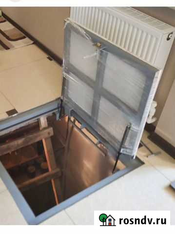 Люк в подвал под плитку скрытый с амортизаторами Тула - изображение 1