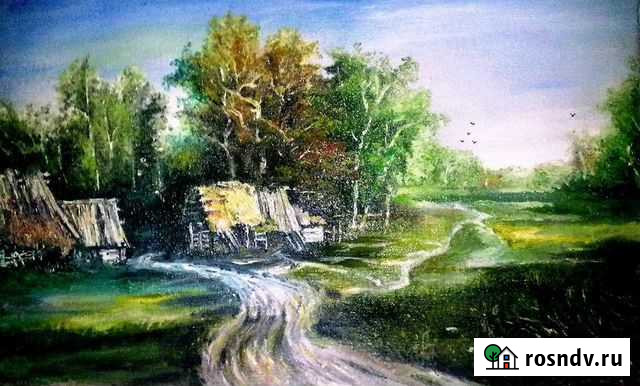 Продам картину холст масло на подрамнике 100x70см Челябинск - изображение 1