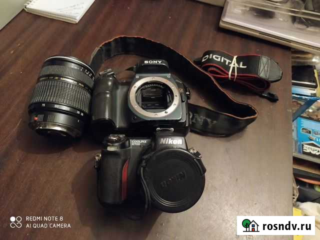 Зерк фотоаппарат Sony Dslr-A100 и Nicon E8700 Москва - изображение 1