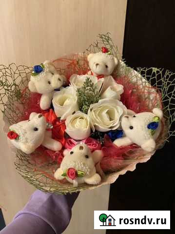 Букеты из мягких игрушек и цветов Губкин - изображение 1