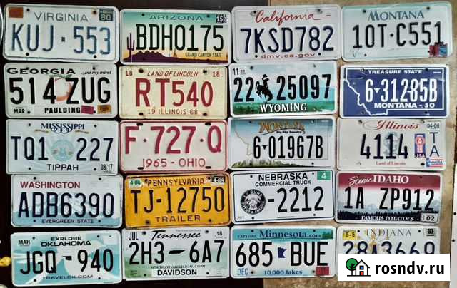 20 номерных знаков США набор оригинал Брянск - изображение 1