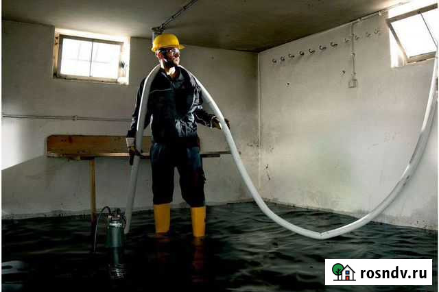 Откачка воды из затопленных помещений, ям и колодц Элиста - изображение 1