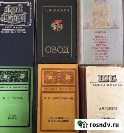 Школьная библиотека Толстой, Гоголь, Шолохов Альметьевск - изображение 1