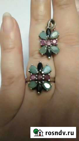 Серебряное кольцо и подвеска Тимашевск - изображение 1