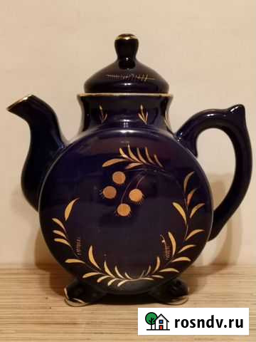 Чайник заварочный. Фарфор. Гжель. СССР Новомосковск - изображение 1