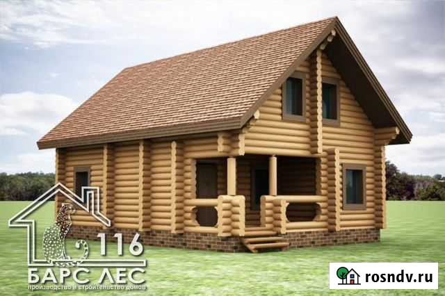 Сруб оцилиндрованное бревно 11 х 8 с мансардой Альметьевск - изображение 1