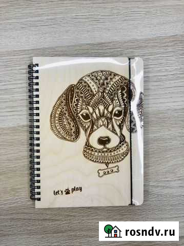 Деревянный блокнот с собакой Новосибирск - изображение 1