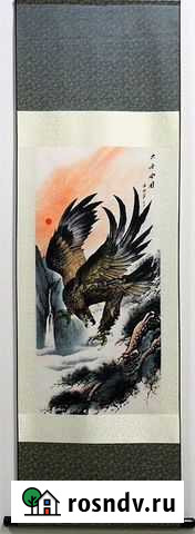 Панно Орел - живопись шелк,140см. SO108 ru*100 Москва - изображение 1