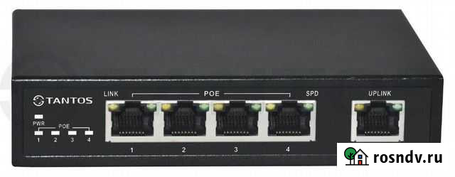 Tantos TSn-4P5G 5 портовый гигабитный POE-коммутат Москва - изображение 1