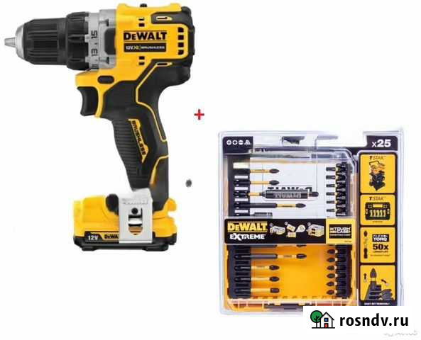 Дрель-шуруповерт Dewalt DCD701D2 + набор DT70730T Ставрополь - изображение 1