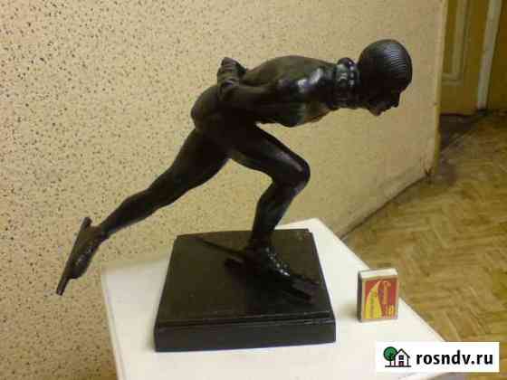 Скульптура конькобежка, чугун, касли, 1955 г Санкт-Петербург