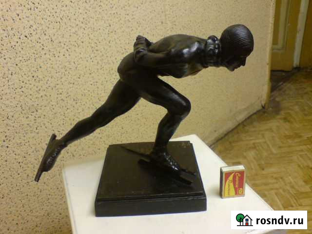 Скульптура конькобежка, чугун, касли, 1955 г Санкт-Петербург - изображение 1