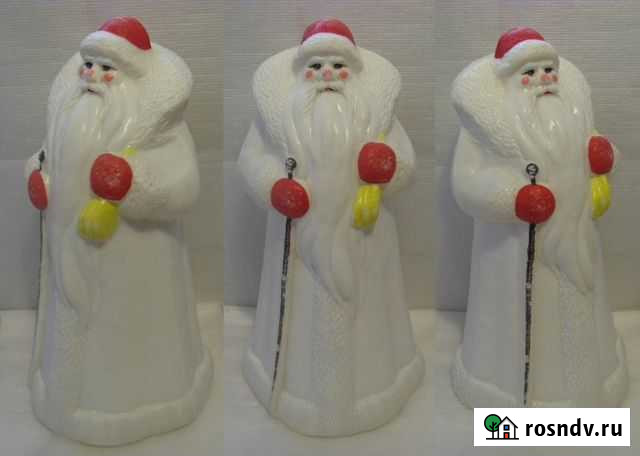 Дед Мороз пластик СССР 34см посох мешок под елку Волгоград - изображение 1