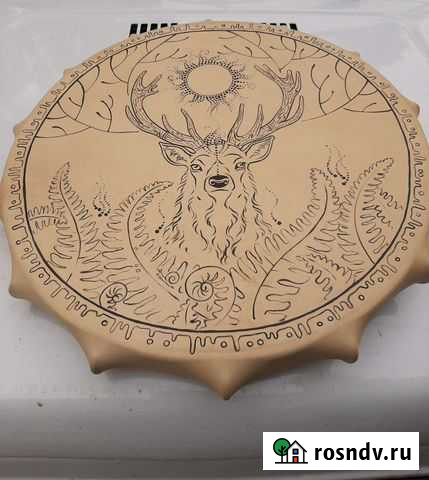 Шаманский бубен новый ручная работа 50см 15,500 Городище - изображение 1