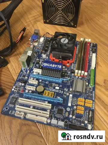 Gigabyte GA-MA785G-UD3H + озу + проц + питание Санкт-Петербург - изображение 1