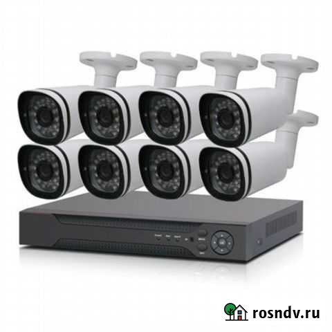 Комплект Видеонаблюдения для улицы 8 камер Мурманск - изображение 1