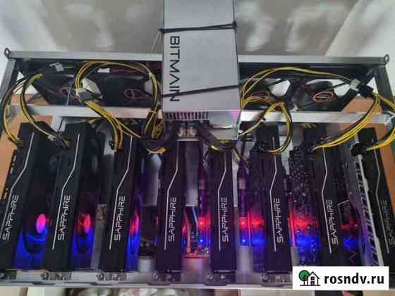 Майнинг ферма 265mh Rx580/570 8gb Сочи