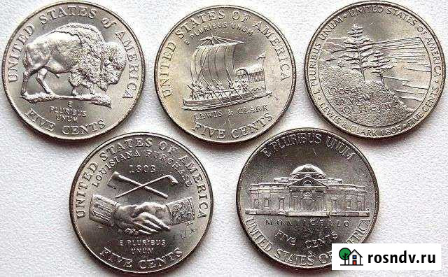 Набор 5 центов путешествие Льюиса и Кларка Симферополь - изображение 1