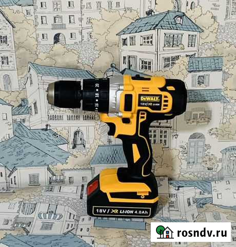 Ударная дрель шуруповерт Dewalt 18v 4.0a Москва - изображение 1