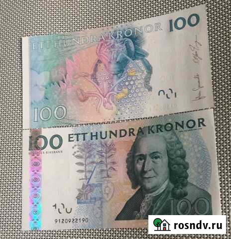 Банкнота Швеция 100 крон 2006-2014 UNC Москва - изображение 1