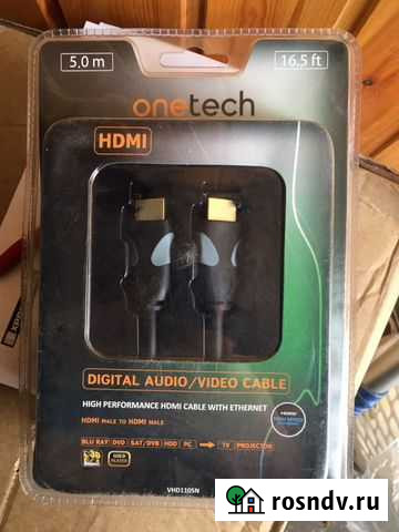 Кабель hdmi 4k Onetech 5 метров Мегион - изображение 1