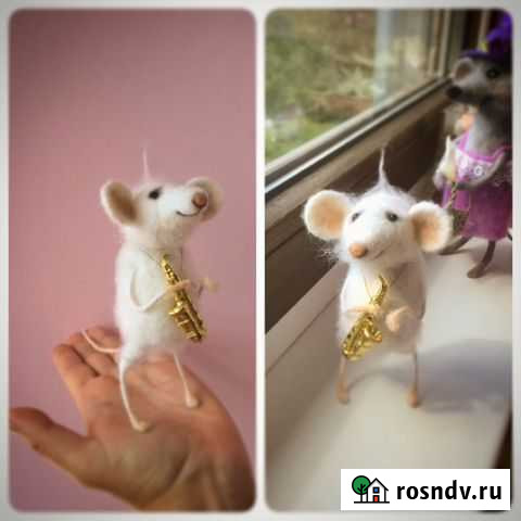Мышка из шерсти Вологда - изображение 1