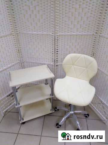 Тележка + Стул для мастера (цвет ваниль) Смоленск - изображение 1