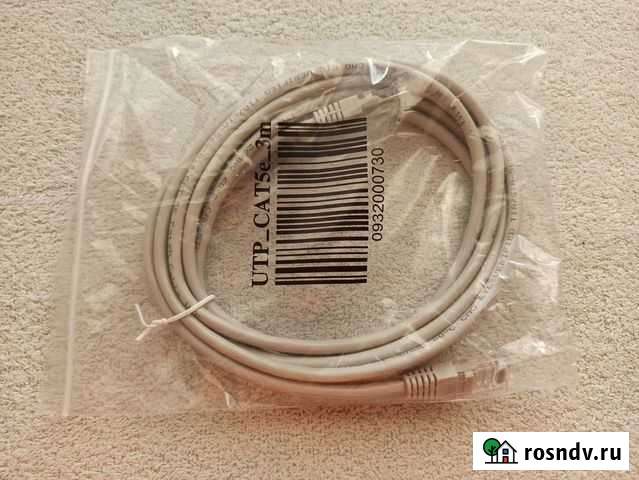 Новый кабель, патч-корд, UTP CAT5e, 3м Раменское - изображение 1