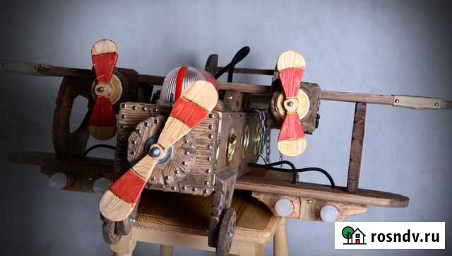 Эксклюзивная Люстра самолёт из дерева (Кантри и Пр Кемерово - изображение 1