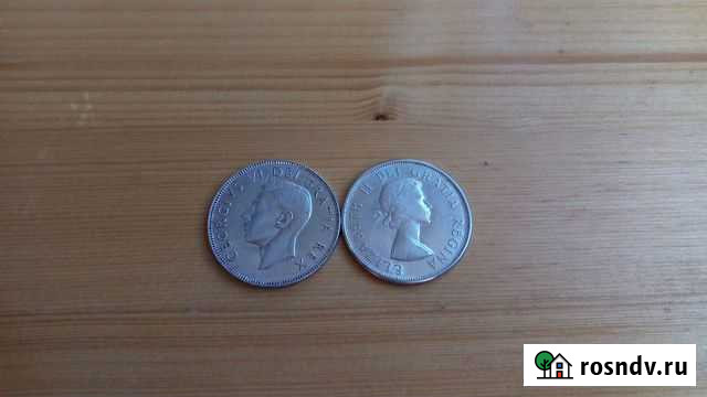 Канада. 50 центов 1952 Георг и 1961 Елизавета Хабаровск - изображение 1