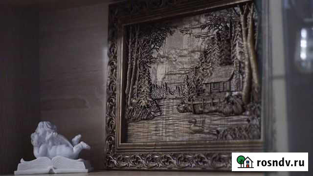 Картина Дом у Реки из дерева Петрозаводск - изображение 1