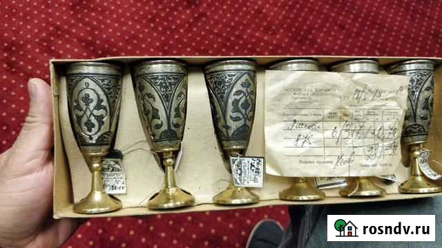 Рюмка Кубачи Серебро набор Суздаль - изображение 1