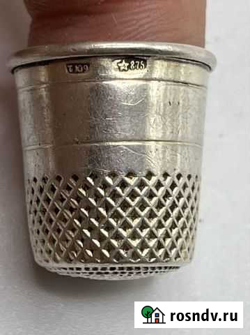 Напёрсток серебро 875 пр СССР Челябинск - изображение 1