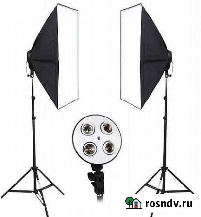 Продам 2 новых софтбокса на 4 цоколя Уфа - изображение 1