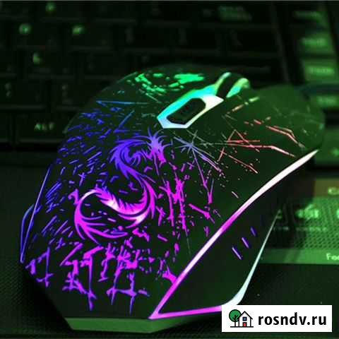 Игровая мышь с переливающиеся подсветкой Иркутск - изображение 1