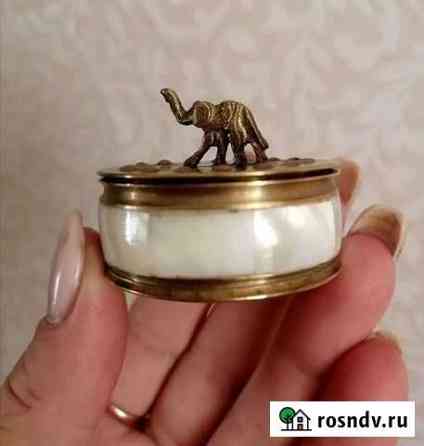Шкатулка таблетница латунь Челябинск