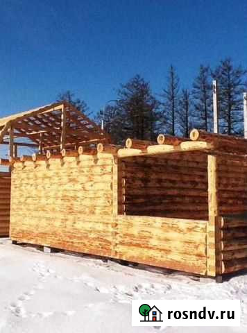 Сруб бани 6х6+3 (веранда из бревна) Пушкино - изображение 1