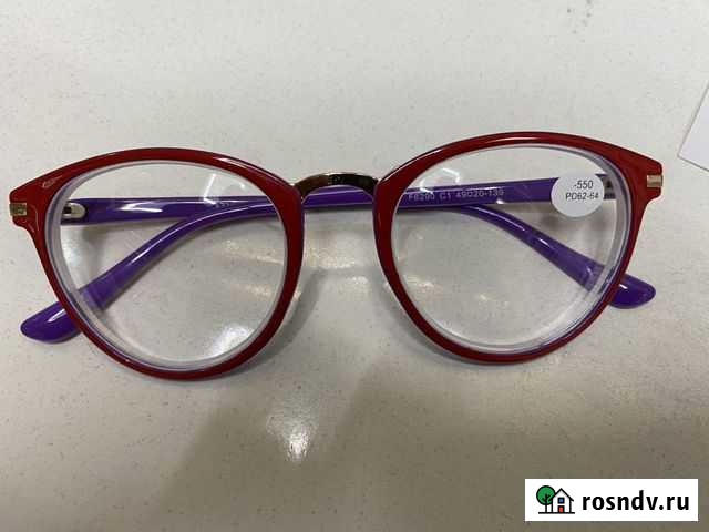 Очки F8290 круглые красные готовые Санкт-Петербург - изображение 1