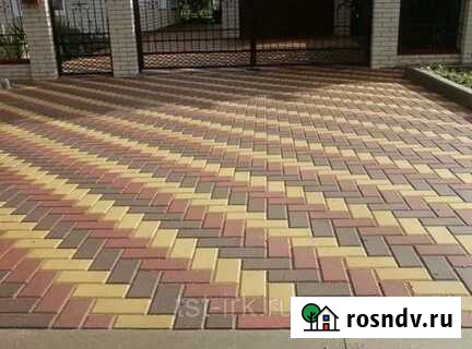 Плитка тротуарная 40мм коричневая завод Зенит Воронеж - изображение 1